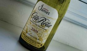 Jamet 2001, bottled and stored at the domaine, then labelled in 2024. Photo by Richard Lane