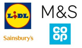 4 UK supermarket logos