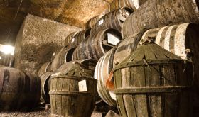 cognac barrels and bonbonnes