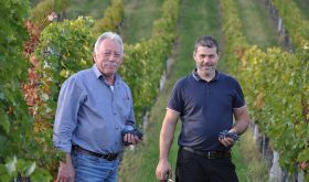 Fredi and Mathias Jalits of Weingut Jalits in the Szapary vineyard in Eisenberg, Austria