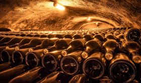 Bottles en tirage in Billecart Salmon's cellars