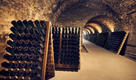 Austrian sparkling wine bottles resting in the cellar at weingut-loimer_© Andreas Hofer SIZED