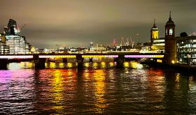 River Thames at night Jan 2025