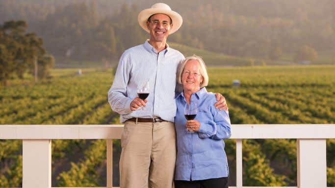 Cathy Corison and William Martin at their Napa Valley winery