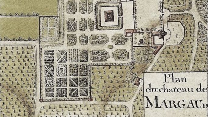 Old plan of Ch Margaux