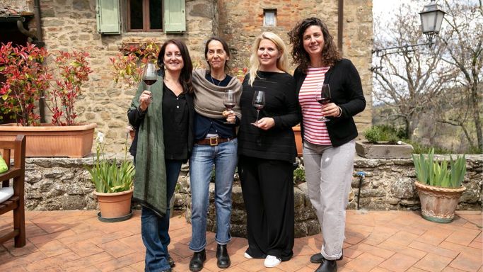 Serena Coccia, Susanna Grassi, Sofia Ruhne and Sophie Conte, the four Donne in Quota of Chianti Classico 