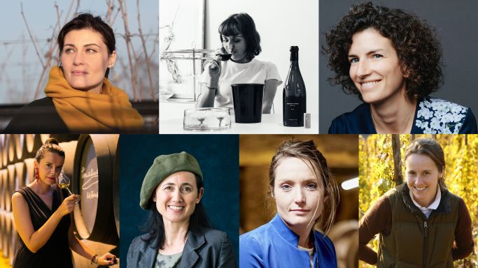 collage of women in wine interviewees