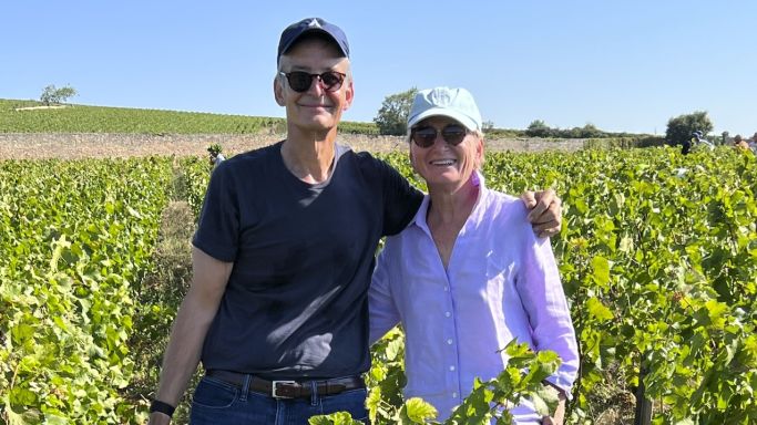 Mark Nunnelly and Denise Dupré in vines