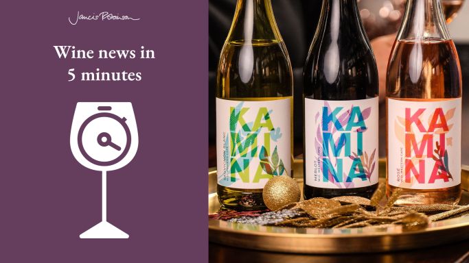 Kamina low-alcohol wines from South Africa and Wines News in 5 logo