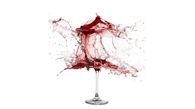 exploding wine glass