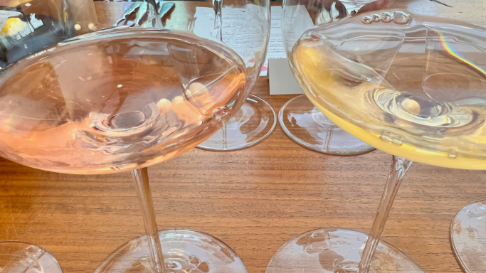 Two rosés, side by side