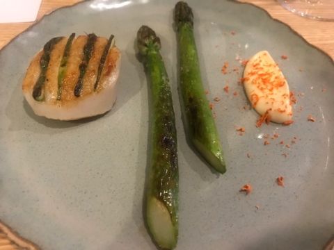 First course at Fhior restaurant, Edinburgh