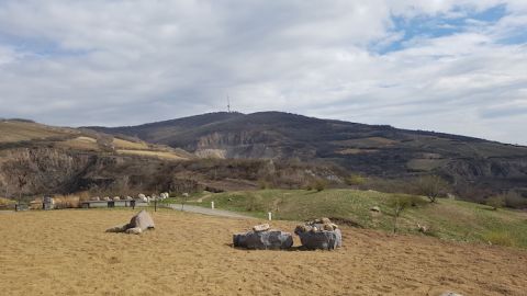 Mt Tokaj seen from Tarcal in north east Hungary