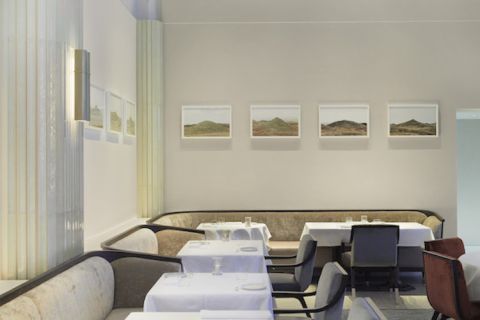 Main room in Davies & Brook restaurant, London