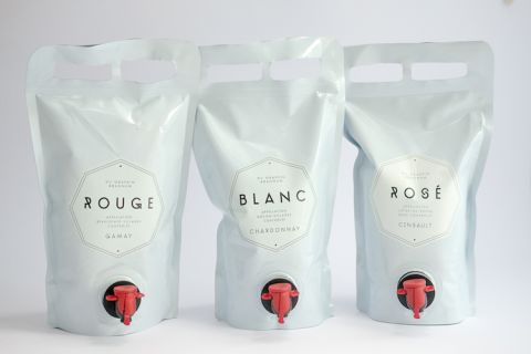 Le Grappin's magnum wine pouches called bagnums