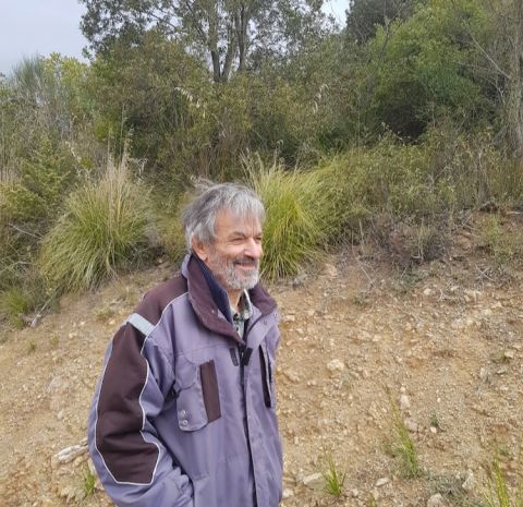 Gigi on a walk with Katia