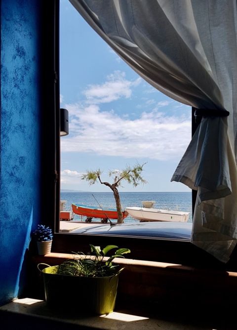Restaurant window, SE Sicily