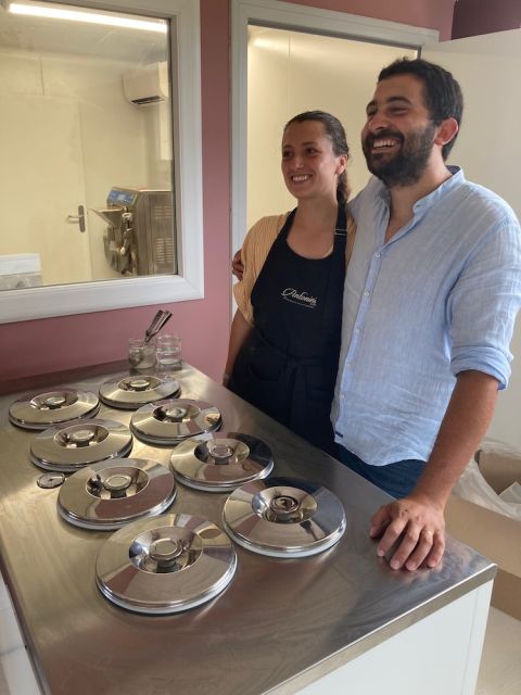 Mr and Mrs Edoardo Antonini in their gelateria