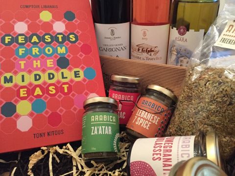 Lebanese food, wine and cookbook