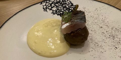 aubergine and sabayon chez Lionel Giraud