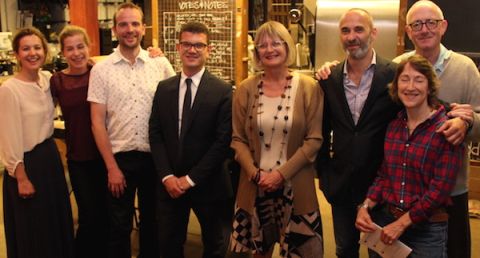 Jancis Robinson and her team at Brunello Night in 2015