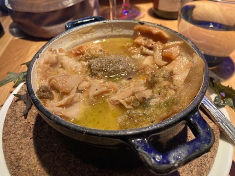 Tripe dish Chez Camillou in Aumont Aubrac