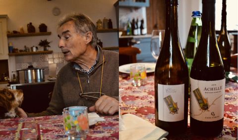 Lorenzo Corino feeding Bric and the table