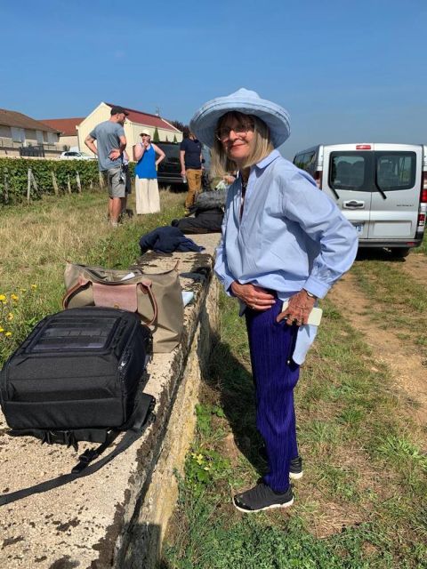 Jancis filming in Morey Sep 2021