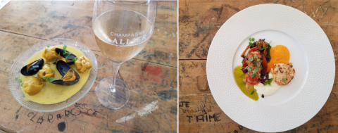 Dishes at Avarum in Aÿ