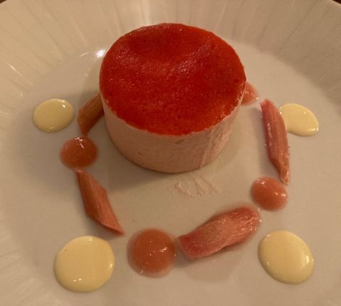 Rhubarb parfait at The Walnut Tree