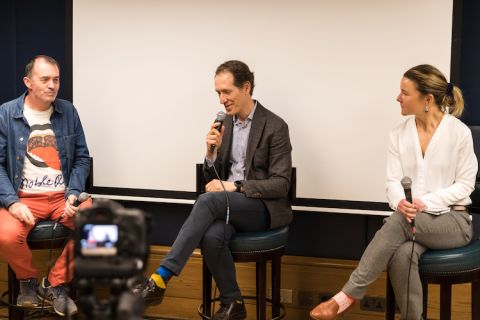 RVF panel Jamie Goode, Miguel Torres, Mimi Casteel