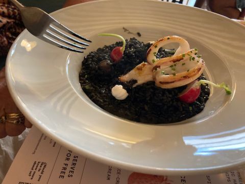 black rice and cuttlefish