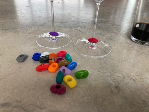 Glass clips close up