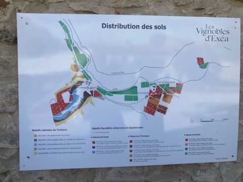 Soil map of Ch de Sérame's vineyards