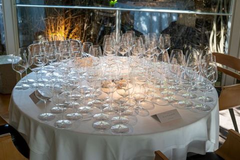 Vega Sicilia glass chevrons