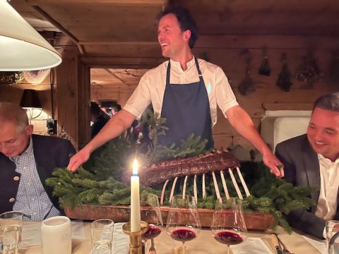 Jakob and red deer at Klösterle