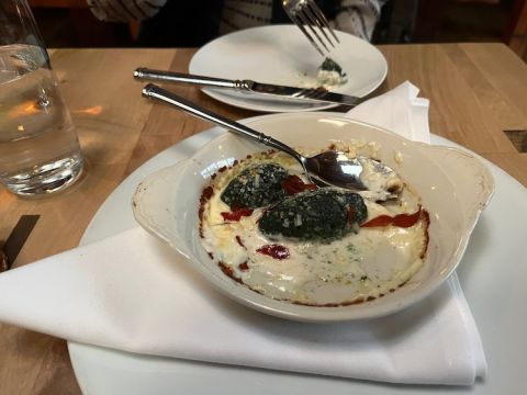 nettle dumplings at Davenport