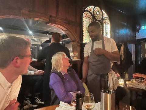 Jancis and Ben Allen at The Parakeet