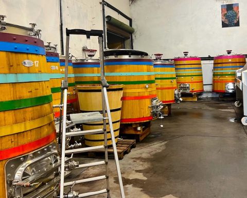 Ch de l'Ou rainbow stripe barrels