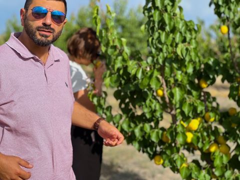 Samvel Machanyan in his orchard