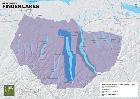 Finger lakes map