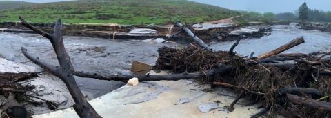 Pebbles bridge washed out
