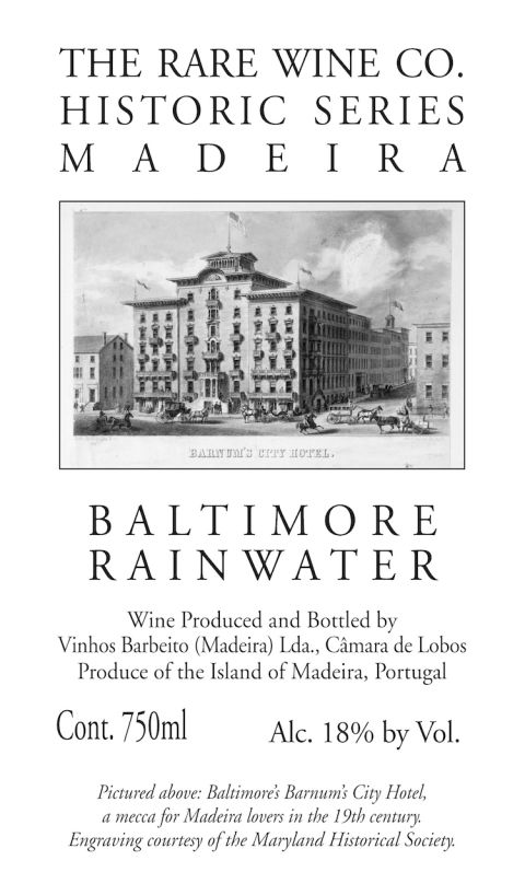 Baltimore Rainwater label