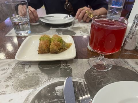 baklava and sumac juice