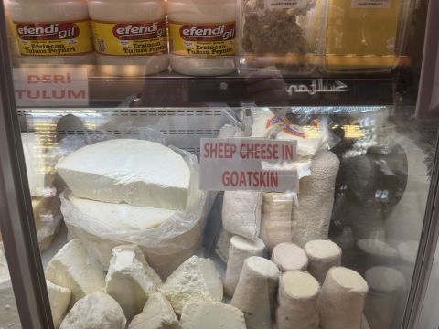 sheep cheese in goatskin