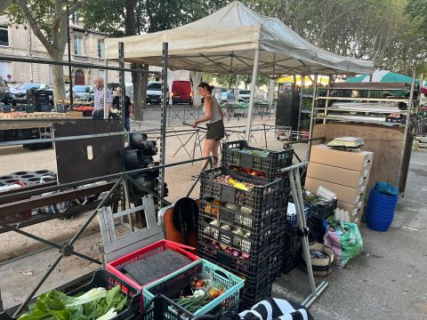 Carcassonne market set up