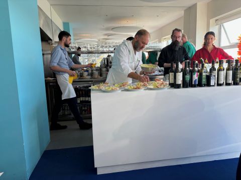 The River Cafe brigade make mayonnaise with new olive oil