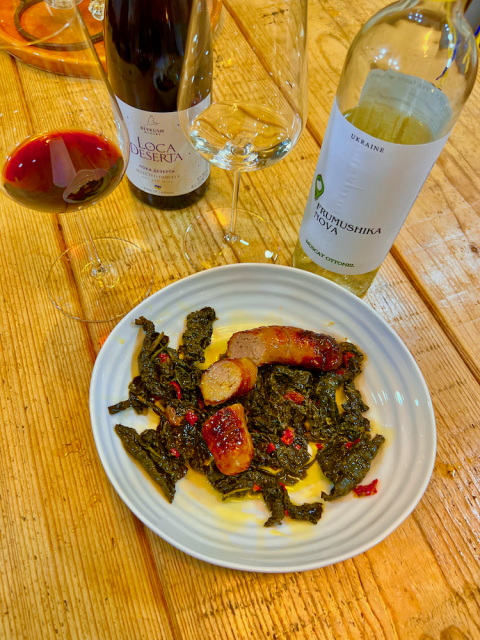 Cavolo sausage wine