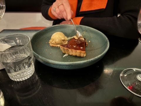 10 Greek Street tart and ice cream