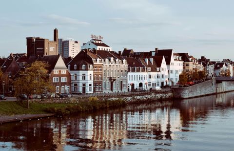 Maastricht houses by the river